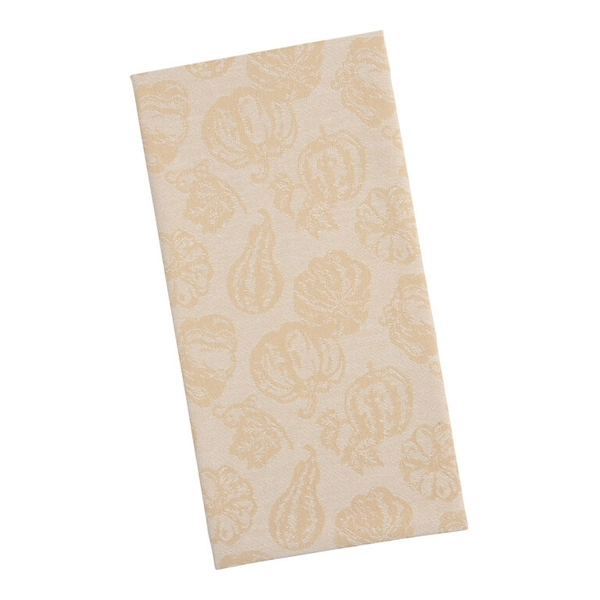Beige Cotton Jacquard Pumpkin Patch Kitchen Towel