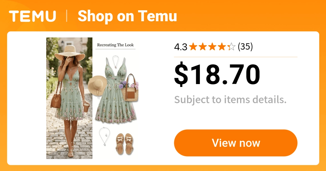 fresh   embroidered cami dress sweet deep v waist - Temu