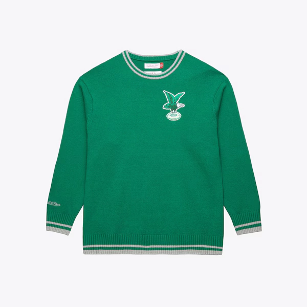 Philadelphia Eagles Kelly Green Throwback Sweater