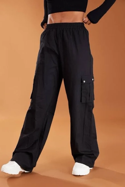 Women's High-Waisted Wide Leg Cargo Pants
