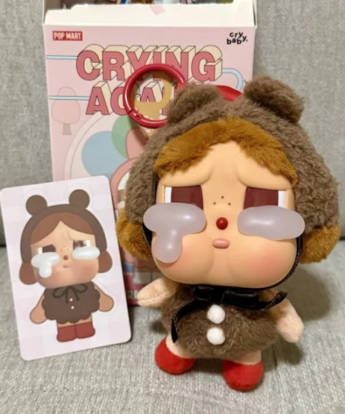 Pop Mart Crybaby Crying Again Love Makes Us Cry Plush Pendant Doll Bag