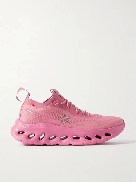 LOEWE + ON Cloudtilt stretch recycled-knit sneakers | NET-A-PORTER