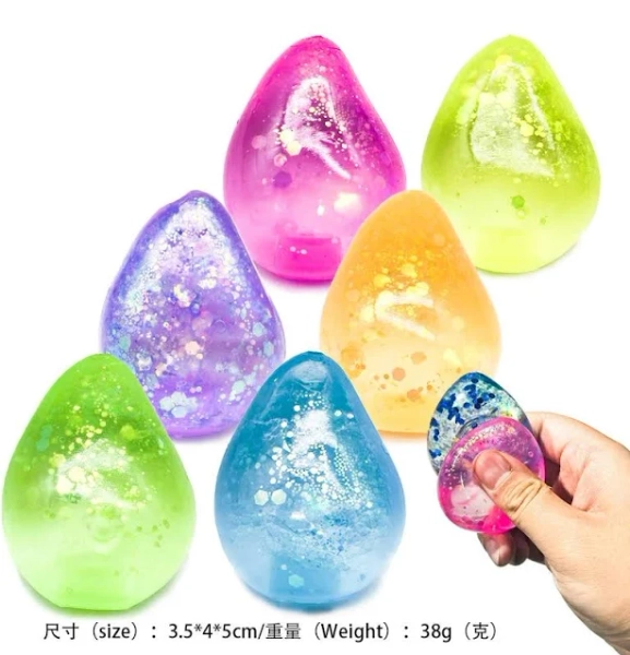 Sugar squishy glitter Drop fidget toy Portable Stress Relief toy