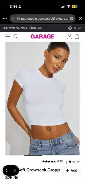SuperSoft Crewneck Cropped T-Shirt