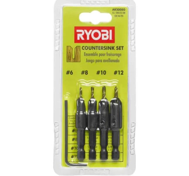 RYOBI SpeedLoad+ 5-Piece Power Groove Countersink Set