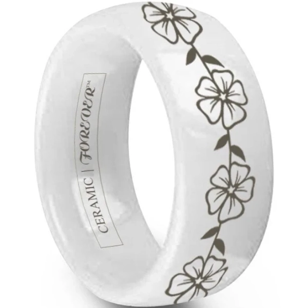 Hawaiian Ceramic Hibiscus Flower Ring