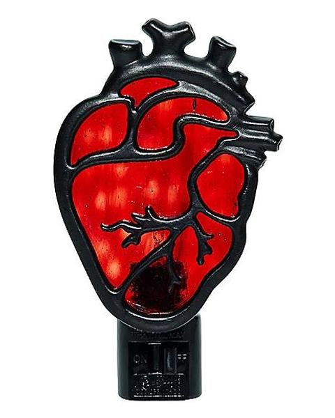 Stained Glass Anatomical Heart Nightlight