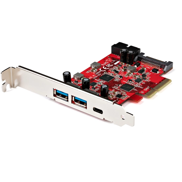 5-Port USB PCIe Card - 10Gbps USB 3.2 Gen 2 PCIe Card w/ 1x USB-C & 2x USB-A - 1x 2 Port IDC (Internal 5Gbps USB Header Expansion) - USB C PCI Express Controller Card - TAA