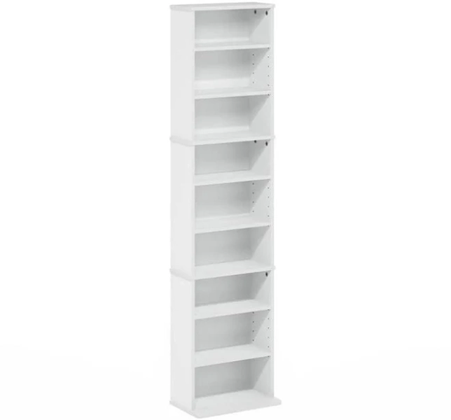 Furinno Jaya 9-Shelf Multimedia Media Storage Tower Rack