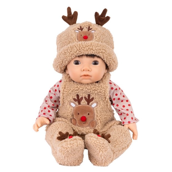Buy Tiny Treasures Christmas Festive Reindeer Baby Doll | Dolls | Argos