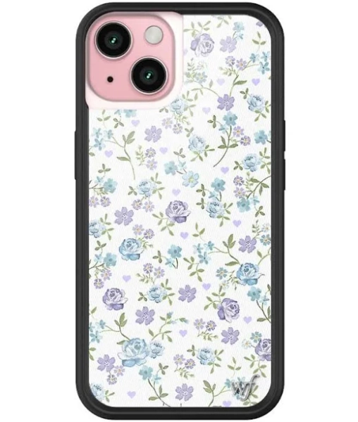 Wildflower Lilac and Blue Floral iPhone Case
