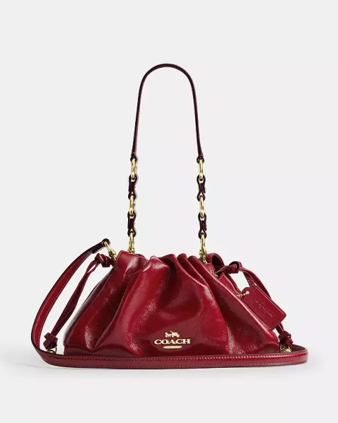 Gold/Dark Cardinal Faye Shoulder Bag