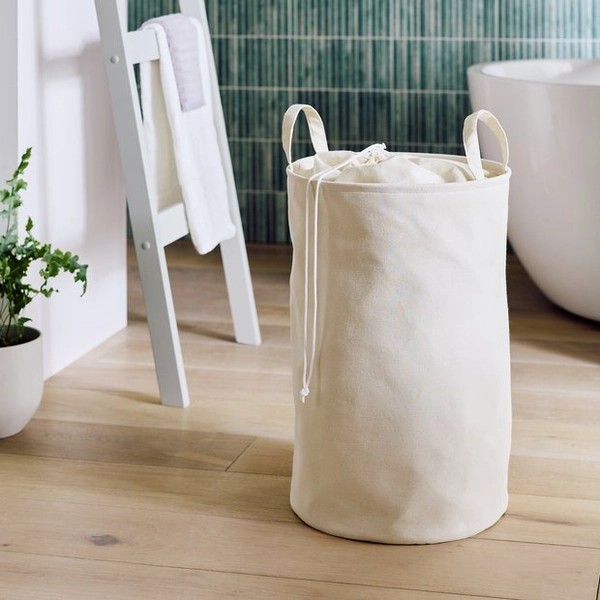 Buy  Argos Home 60 Litre Cotton Drawstring Laundry Bag - Cream | Laundry baskets | Argos