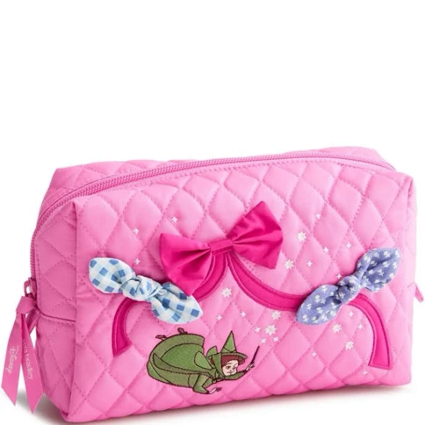 Vera Bradley Disney Princesses Aurora Pink Bows Medium Cosmetic Bag