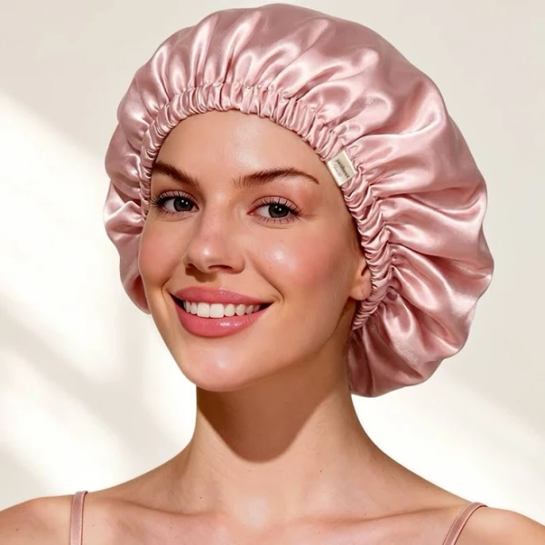 22 MOMME Adjustable Elastic Mulberry Silk Bonnet