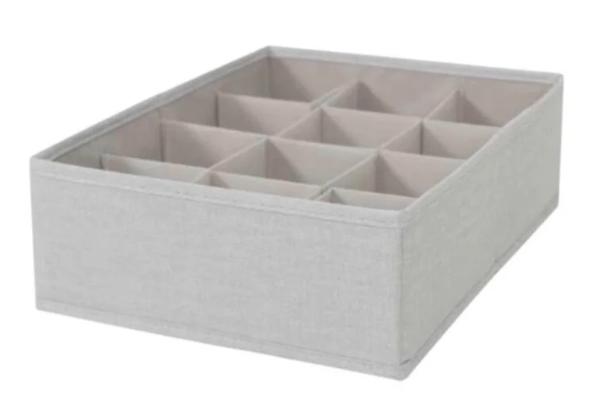 Living Space Wardrobe Large Adjustable Drawer Organiser Grey | Spotlight Australia