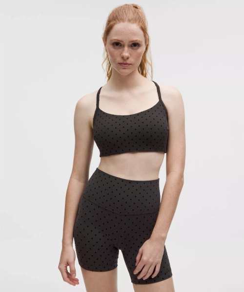 Flow Y Bra Light Support, C/D Cup Evolve *Flocked - Polka Flock Black - L