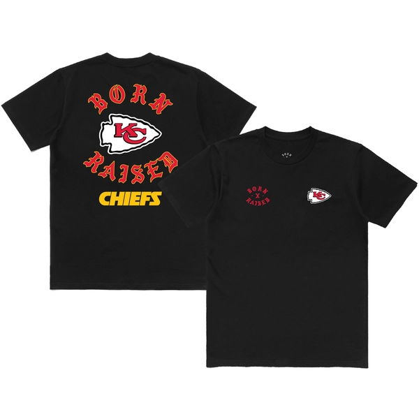 Unisex Kansas City Chiefs  Born x Raised Black T-Shirt