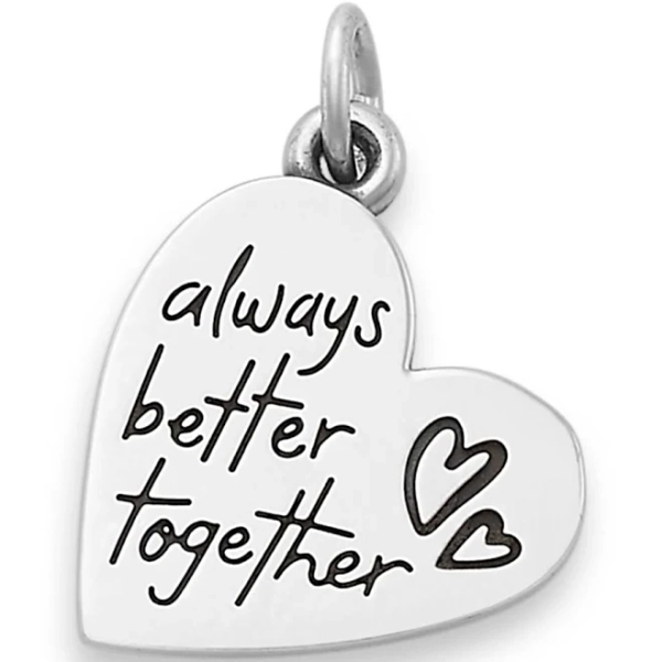 James Avery Sterling Silver Always Better Together Heart Charm