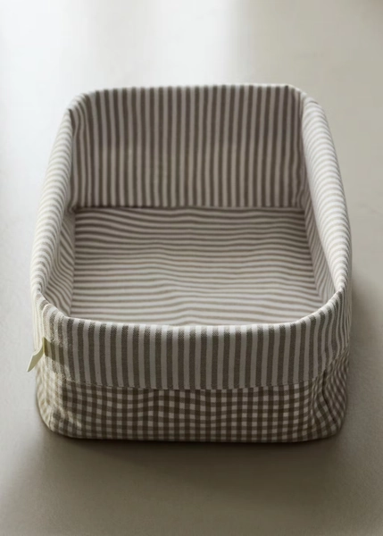 Cesta pan estampado cuadros vichy - Home | MANGO España (Península y Baleares)