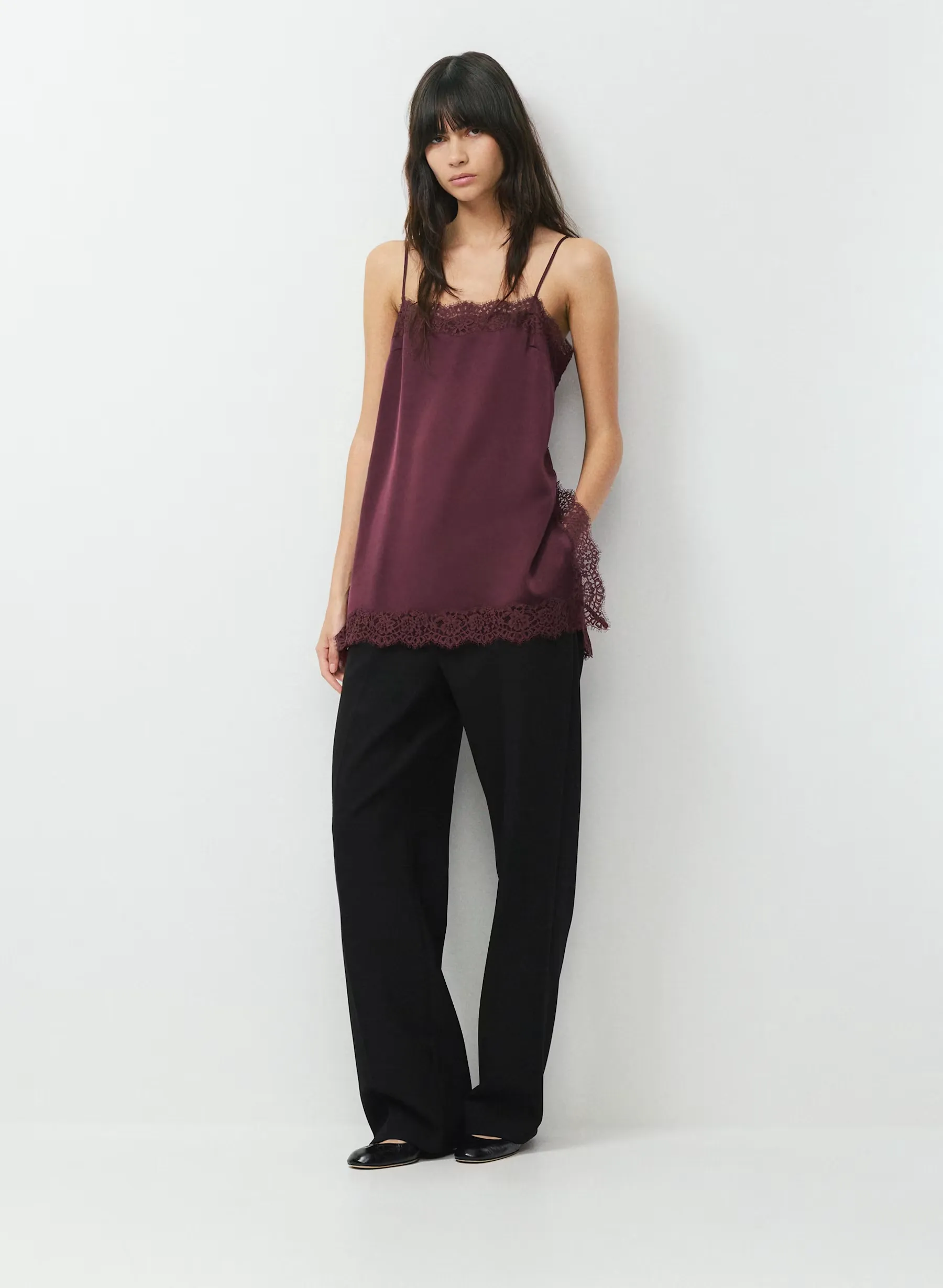Serif Satin Camisole