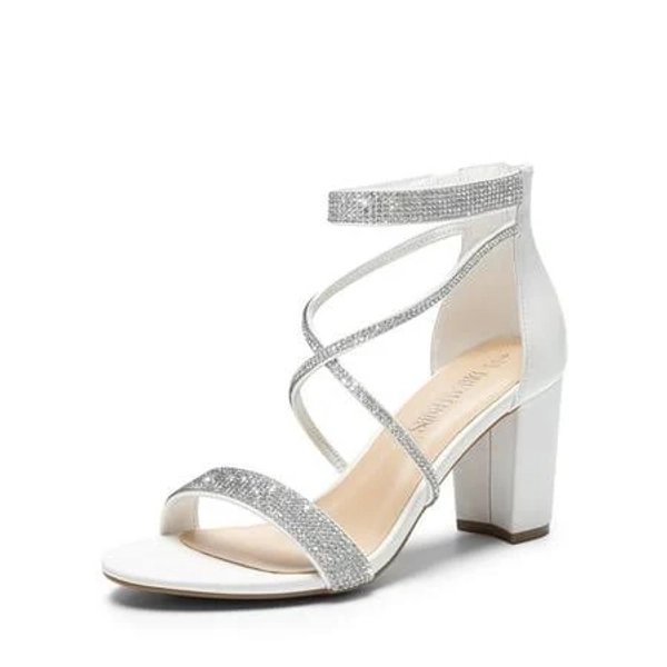 Dream Pairs Women's Rhinestone Heeled Sandals