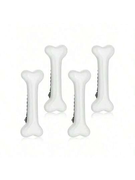 4pcs Cute Dog Bone & Alligator Shaped Hair Clips, Versatile Side Bangs Clip Hairpins, Hair Accessories For Party & Festivals Claw Clips Hair Claws Hair Barrettes, School Stuff, College