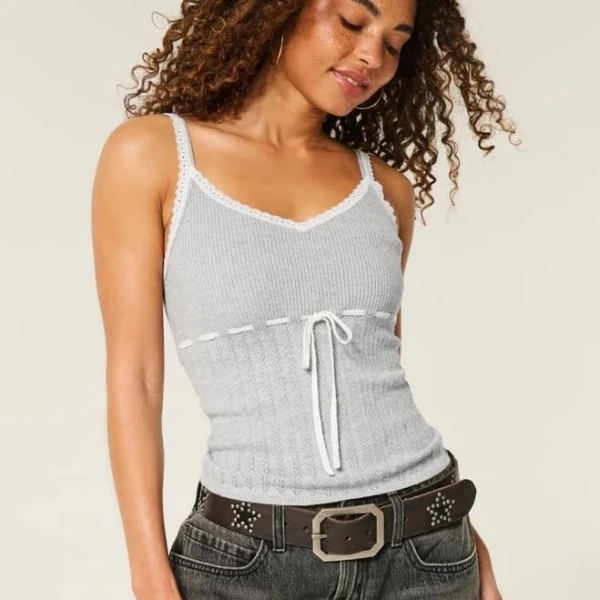 Hollister Women's Tie-Front Sweater Tank