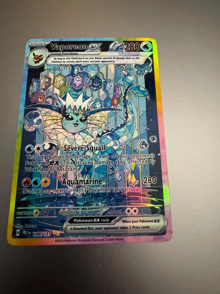 Vaporeon EX Proxy: Full Art Holo Pokemon Card