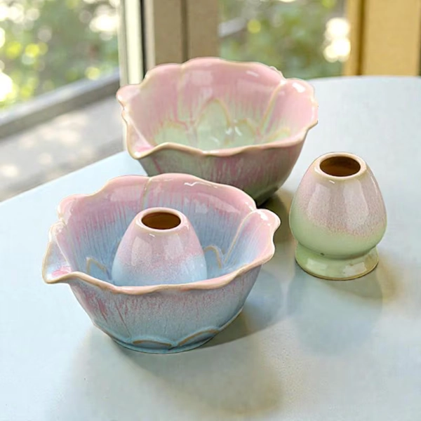Lotus-Inspired Matcha Bowl Set