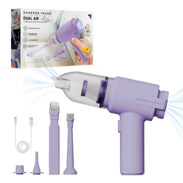 Sharper Image Dual Air Cordless Vacuum and Blower Purple