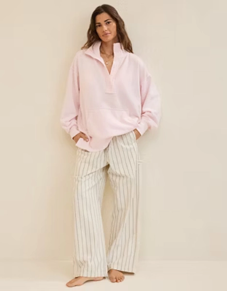Aerie Vintage Popover Polo Sweatshirt