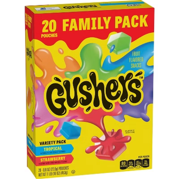 Fruit Gushers Fruit Snacks Strawberry/Tropical - 16oz/20ct