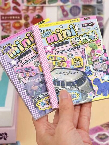 1 Book Of 32pcs Retro Style Die-Cut Sticker Set, Vintage Elements, Decorative Stickers For Scrapbooking, Cups, Mini Patterns