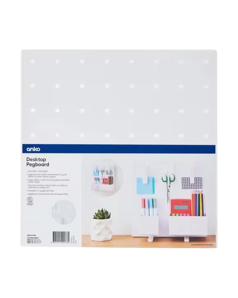 Desktop Pegboard - White - One Size