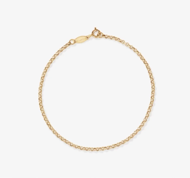 19cm 7.5 2mm 2.5mm width belcher bracelet in 10kt yellow gold