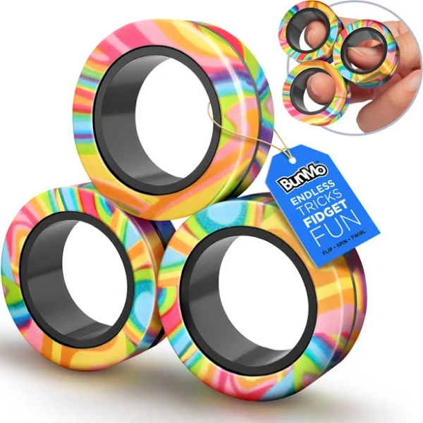 Bunmo Fidget Toys Magnetic Fidget Rings Fidget Fidget Spins
