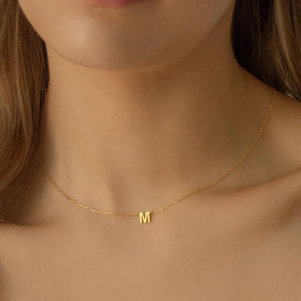 caitlyn minimalist Custom Alice Dainty Initial Necklace