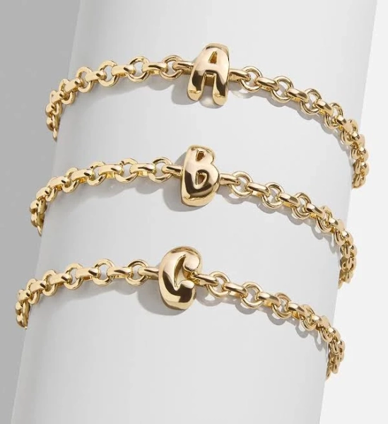 BaubleBar Bubble Initial Custom Chain Bracelet