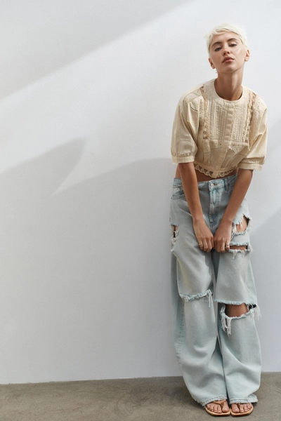 TRF MID-RISE BAGGY JEANS