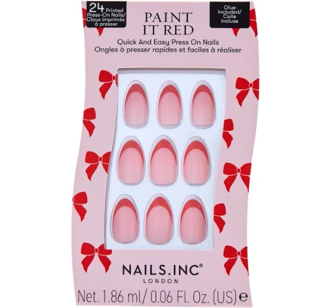 Nails.INC Limited Edition Paint It Red Quick and Easy Press On Nails