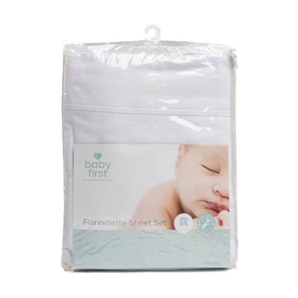 Baby First Flannelette Sheet Set