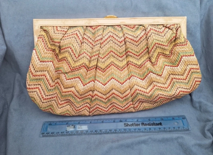 Missoni style clutch bag