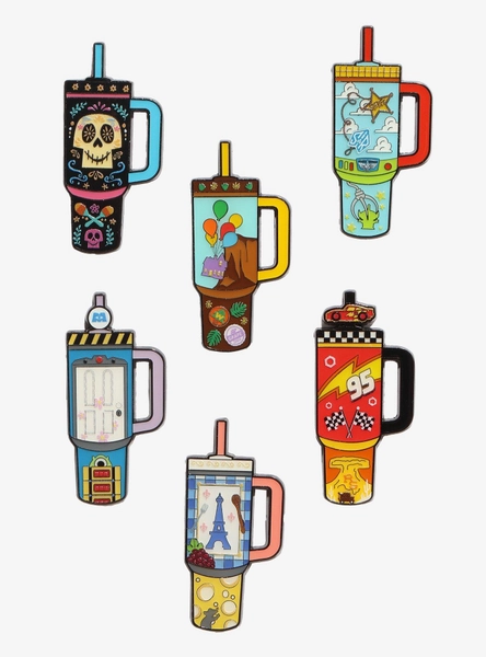Loungefly Disney Pixar Travel Cup Blind Box Enamel Pin Hot Topic Exclusive