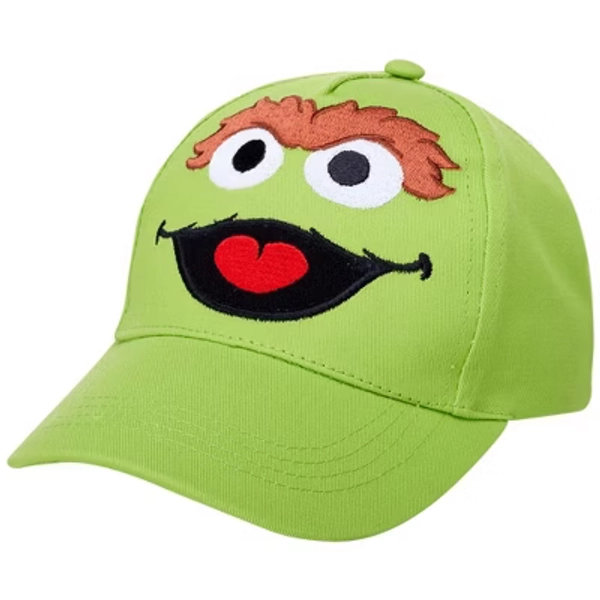 Sesame Street Oscar The Grouch Baseball Hat for Boys Ages 2-4,  Kids Cap
