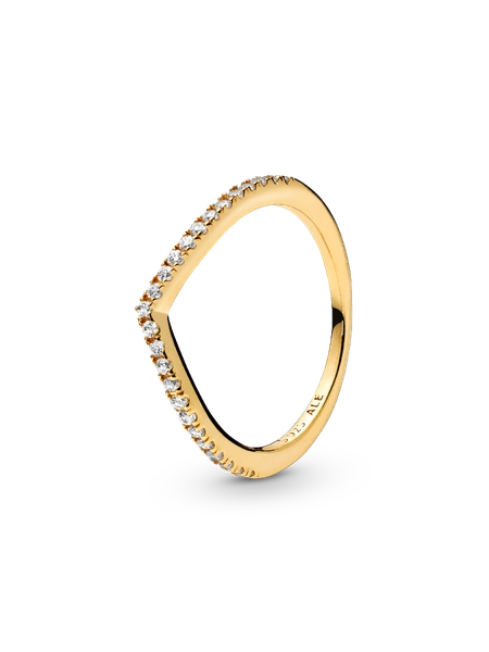 Funkelnder Wishbone Ring