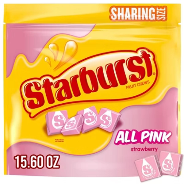 Starburst All Pink Candy Fruit Flavored Chewy Candies - 15.6oz