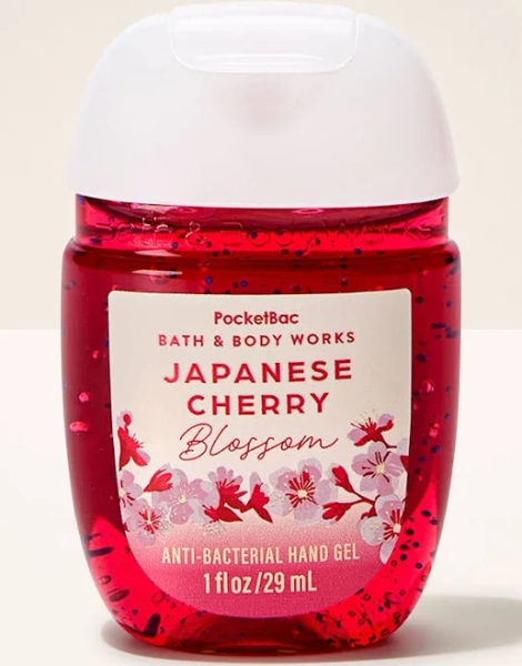 Bath & Body Works Japanese Cherry Blossom 5-Pack PocketBac Sanitizers Anti-Bacterial Hand Gel