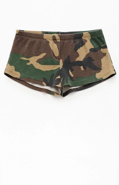 Camo Waffle Knit Boxer Shorts