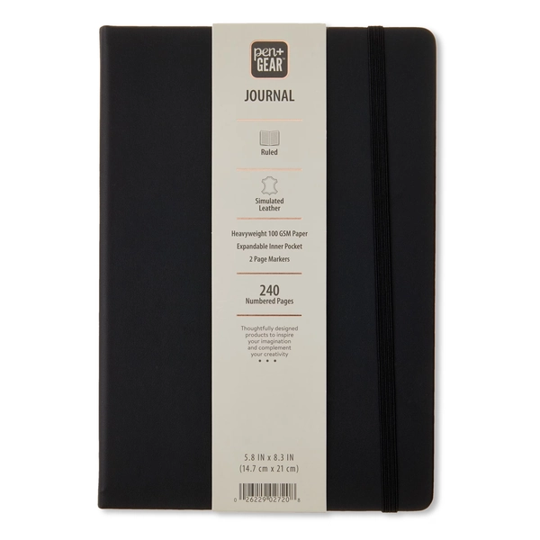 Black Faux Leather Journal